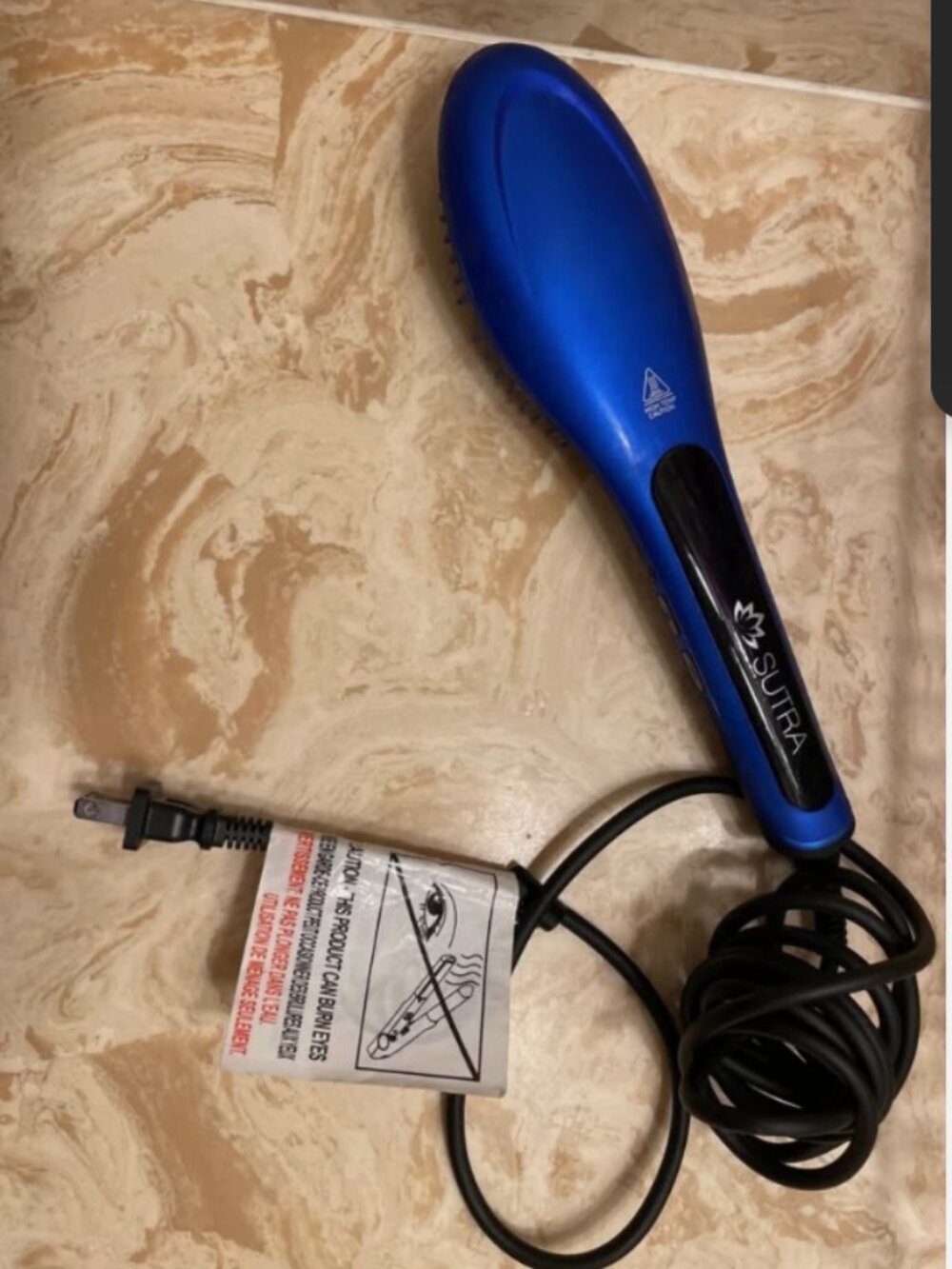 Sutra Beauty Ionic Heat Brush Hair Straightener- Teal- Tested Working